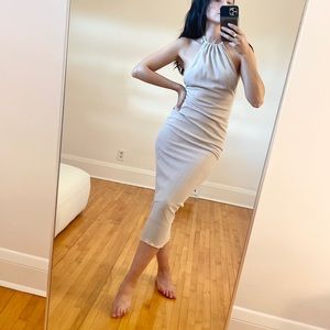 PepperMayo Avoca Taupe Halter Maxi Dress
